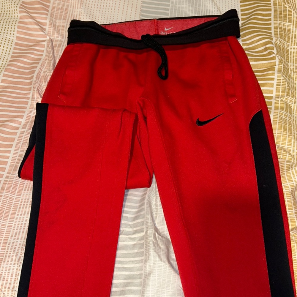 Red Nike joggers women’s size small
